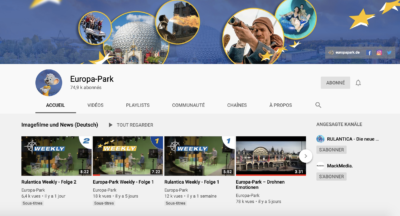 Chaîne YouTube d’Europa-Park