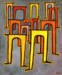 Original Paul Klee: Die Revolution des Viadukts (1937)