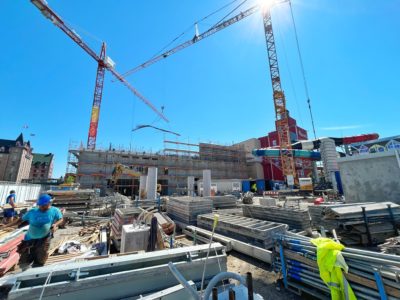 Le chantier de la 3e tour de toboggans bat son plein !