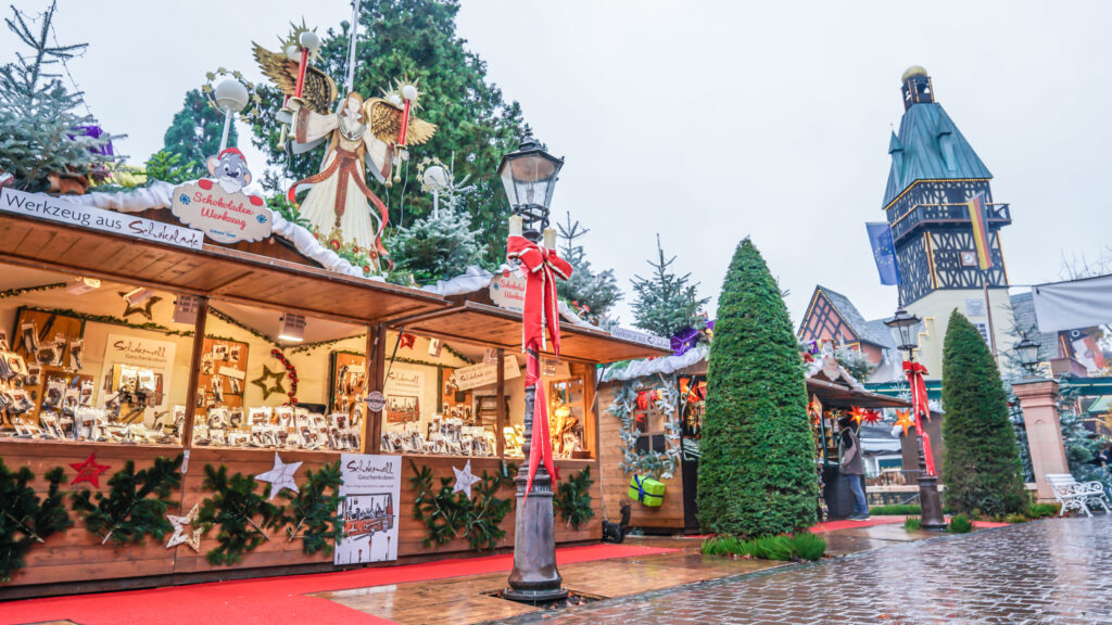 Le marché de Noël se trouve dans le quartier allemand. 