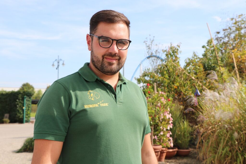 Sebastian Elender est responsable de la jardinerie d'Europa-Park. 