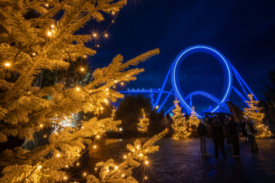 Le parc & blue fire aux couleurs de Nöel.